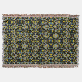Werpdeken Blauw Goud Zwart Bandenspoor Deken