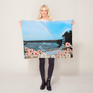 Werpdeken "God is heel creatief" Fleece Deken