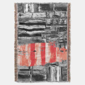 Werpdeken – Rood pulserend abstract ontwerp Deken (Voorkant Verticaal)