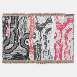 Werpdeken – Wrijvingslanden Abstract ontwerp Deken