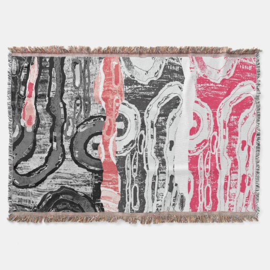 Werpdeken – Wrijvingslanden Abstract ontwerp Deken (Voorkant)
