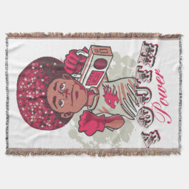 Werpdeken – YOUTH Power Afro & Boombox Urban Deken