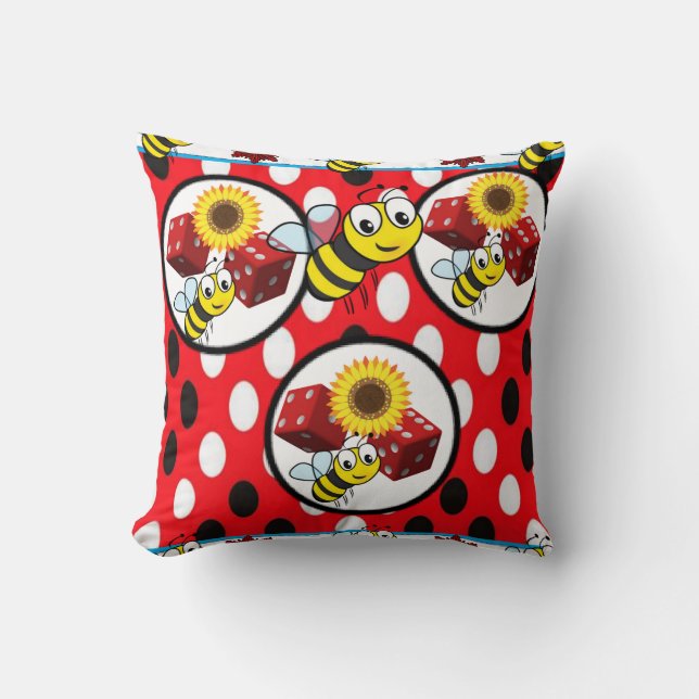 werpen van de kussen decore hommel (Voorkant)