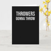 Werpers gaan gooien | Grappig shot put cadeau Kaart (Gele Bloem)