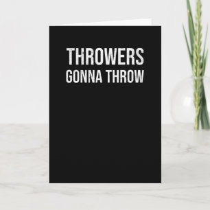 Werpers gaan gooien   Grappig shot put cadeau Kaart