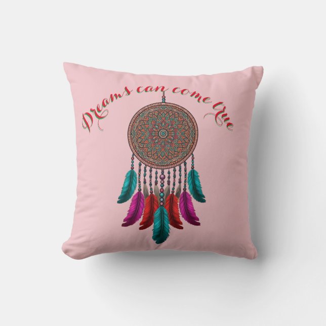 Werpkussen 16" x 16""Boho Droom"  dromenvanger Kussen (Voorkant)