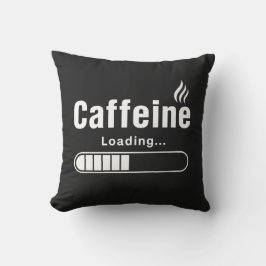 Werpkussen (40 x 40 cm) – “Cafeïne laden…” Kussen
