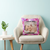 Werpkussen Aangepaste Welkom Baby Foto Kussen (Stoel)