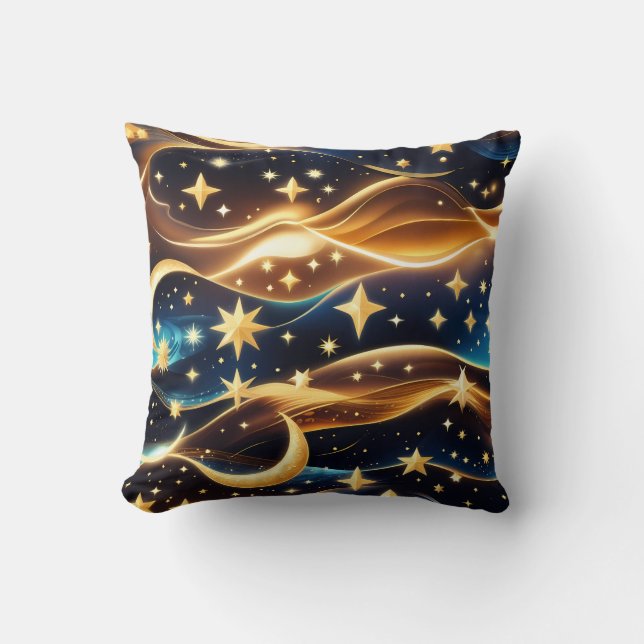 Werpkussen – Amber Celestial Moon Kussen (Voorkant)