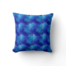 Werpkussen Blauwe kunst