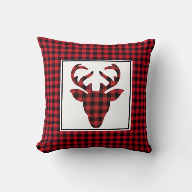 Werpkussen-Buffalo Plaid Kussen (Voorkant)