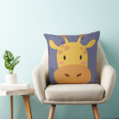 Werpkussen Cute Giraffe Paarse Hartjes Kinderen Kussen (Stoel)
