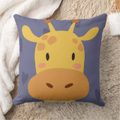 Werpkussen Cute Giraffe Paarse Hartjes Kinderen Kussen (Deken)