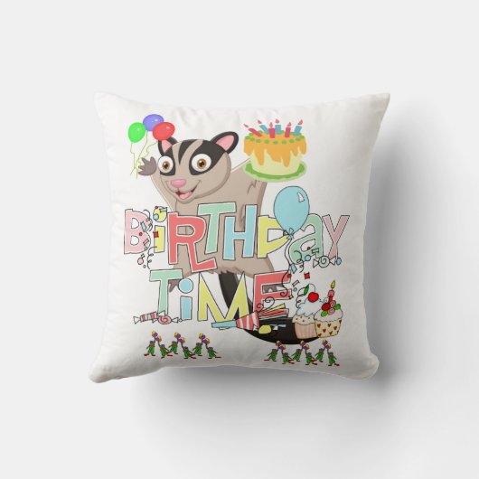 Werpkussen, Happy Birthday Possum Cake Kussen (Achterkant)