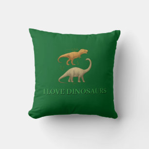 Werpkussen - Ik hou van dinosauriërs Kussen