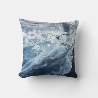 Werpkussen in blauw en grijs kussen