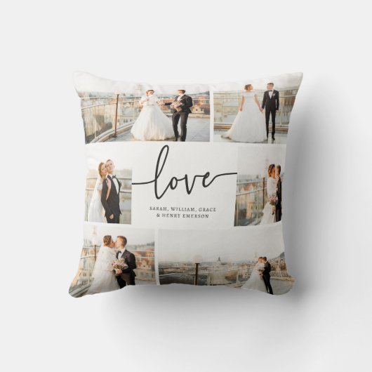 Werpkussen met foto van liefde kussen (Achterkant)