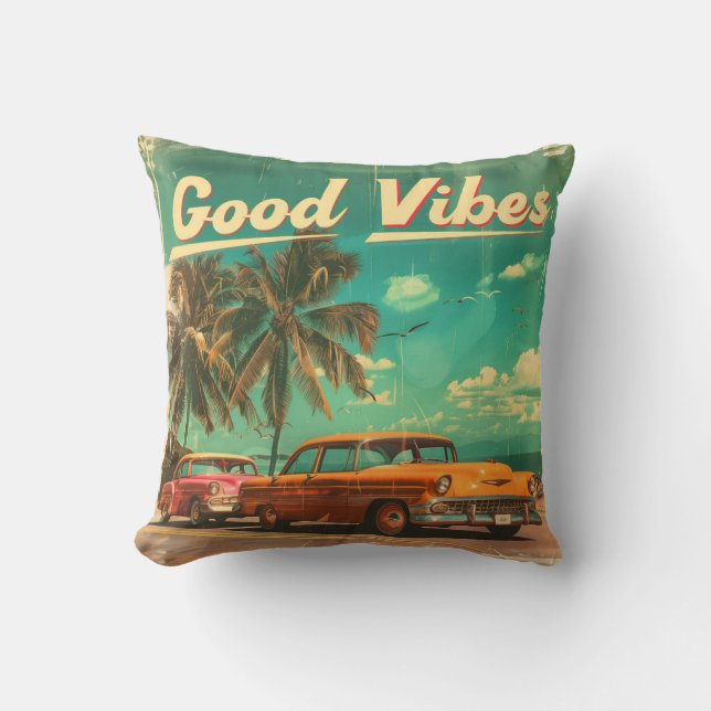 Werpkussen met Goede Vibes Kussen (Voorkant)