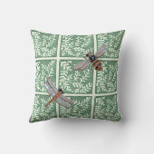 Werpkussen met groen blad en bestuivers kussen (Achterkant)