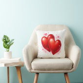 Werpkussen met harten, decoratief element kussen (Stoel)