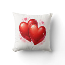 Werpkussen met harten, decoratief element 