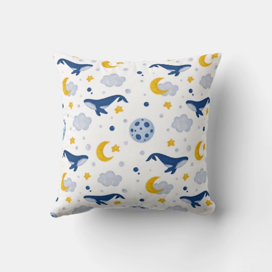 Werpkussen met walvissen kussen (Achterkant)