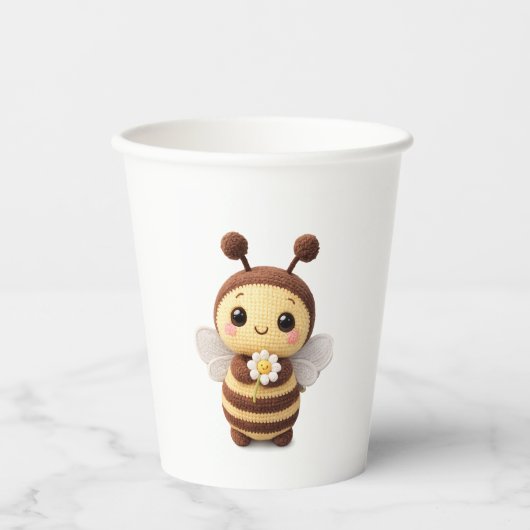 Werpkussen Papieren Bekers (Voorkant)
