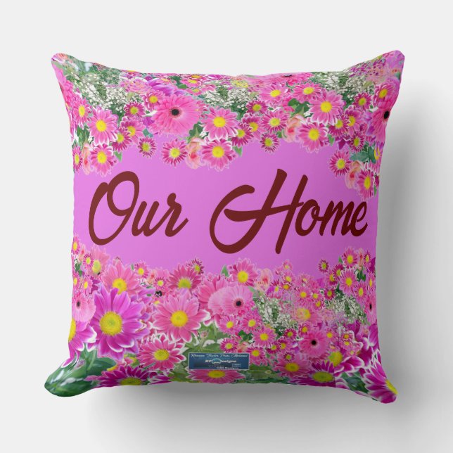 Werpkussen (Roze Bloemenmix)RFPMDesigns2024 Kussen (Voorkant)