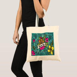 Werpkussen Schoonheid met Bloemen Tote Bag