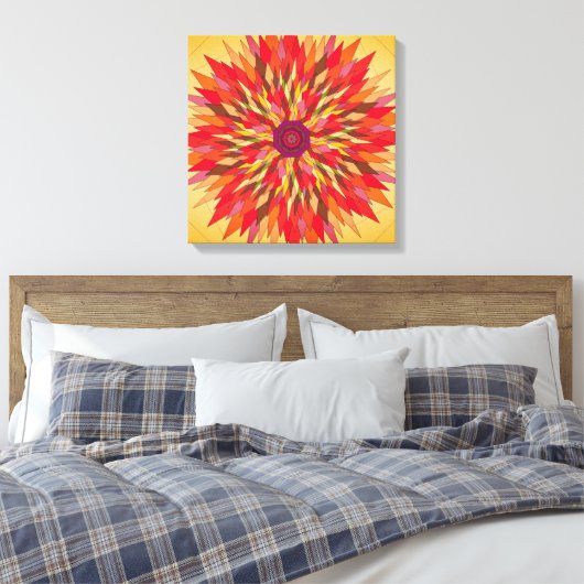 Werpkussens Canvas Afdruk (Insitu (Slaapkamer))