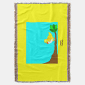 Werpt de Gele Vogel van de goedemorgen Deken (Voorkant Verticaal)