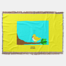 Werpt de Gele Vogel van de goedemorgen Deken