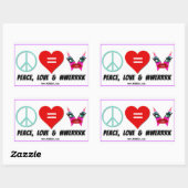 WERRRK.com Vrede, Liefde & #WERRRK Sticker (Vel)