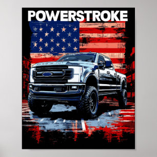 Werstroke Enkele Cabine Vrachtwagen Amerikaanse Vl Poster