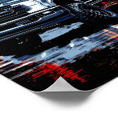 Werstroke Single Cab Truck American Flag New Body  Poster (Hoek)