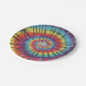 Wervel Tie Dye Papieren Bordje (Gekanteld)