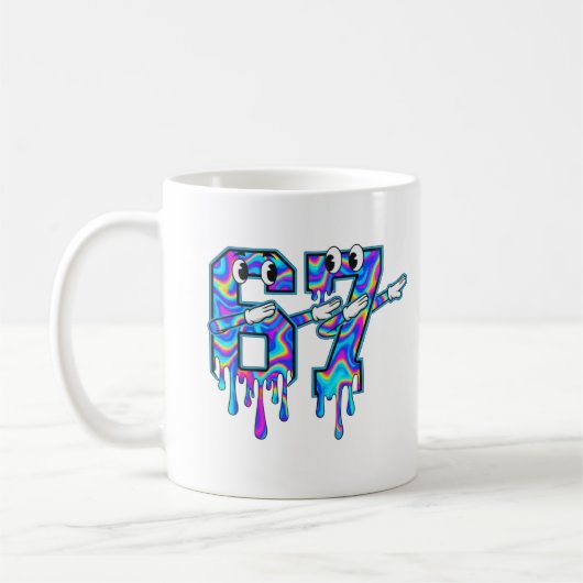 Wervel Zes Zeven Dab Drip 6 7 Dabbing Meme , dab d Koffiemok (Links)