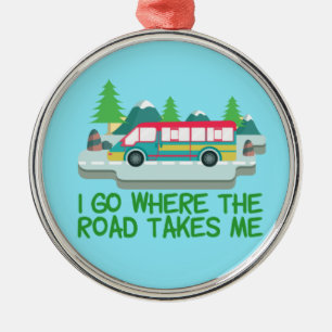 Wervelaar RV Camper Road Trip Vacking Metalen Ornament