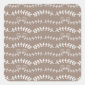 wervelblaadjes vierkante sticker (Voorkant)