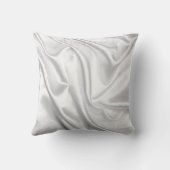 wervelen satijn wit bruiloft chique textiel zijde kussen (Achterkant)