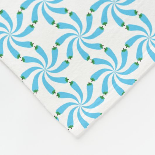 wervelend bloemblaadjespatroon fleece deken (Hoek)