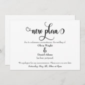 Wervelend nieuw plan uitgesteld huwelijksaankondig kaart (Voorkant / Achterkant)
