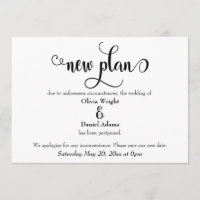 Wervelend nieuw plan uitgesteld huwelijksaankondig