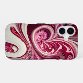 wervelend roze iPhone 16 hoesje (Achterkant horizontaal)