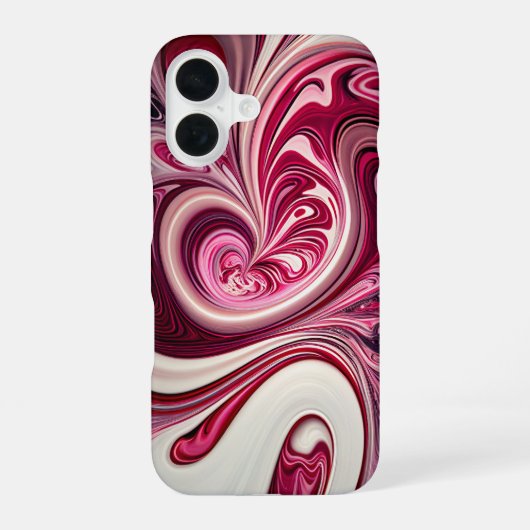 wervelend roze iPhone 16 hoesje (Achterkant)