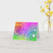 wervelend roze patroon kaart (Gele Bloem)