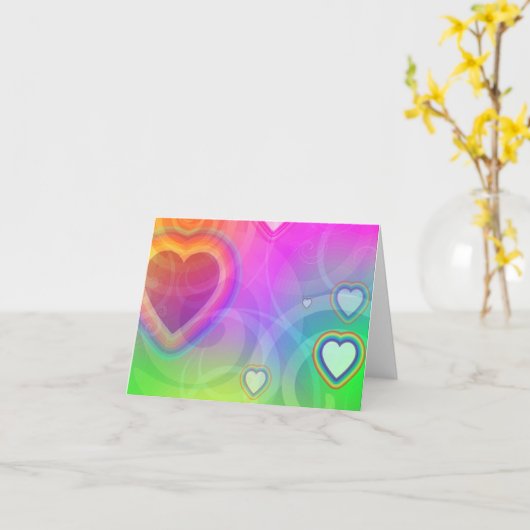 wervelend roze patroon kaart (Gele Bloem)