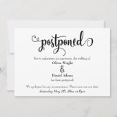Wervelend script uitgesteld huwelijksaankondiging kaart (Voorkant)
