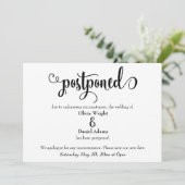 Wervelend script uitgesteld huwelijksaankondiging kaart (Staand voorkant)