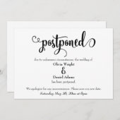 Wervelend script uitgesteld huwelijksaankondiging kaart (Voorkant / Achterkant)